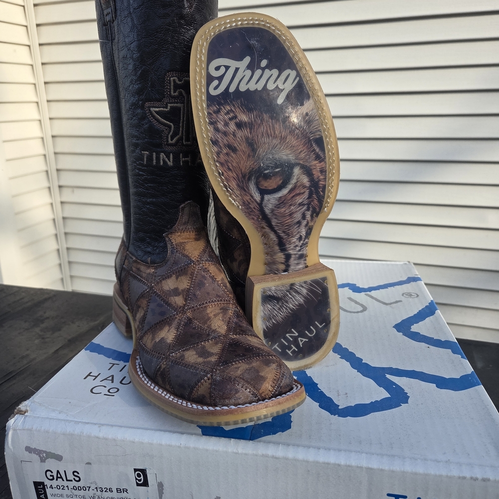Tin Haul Cowboy Boots with Coyote Sole